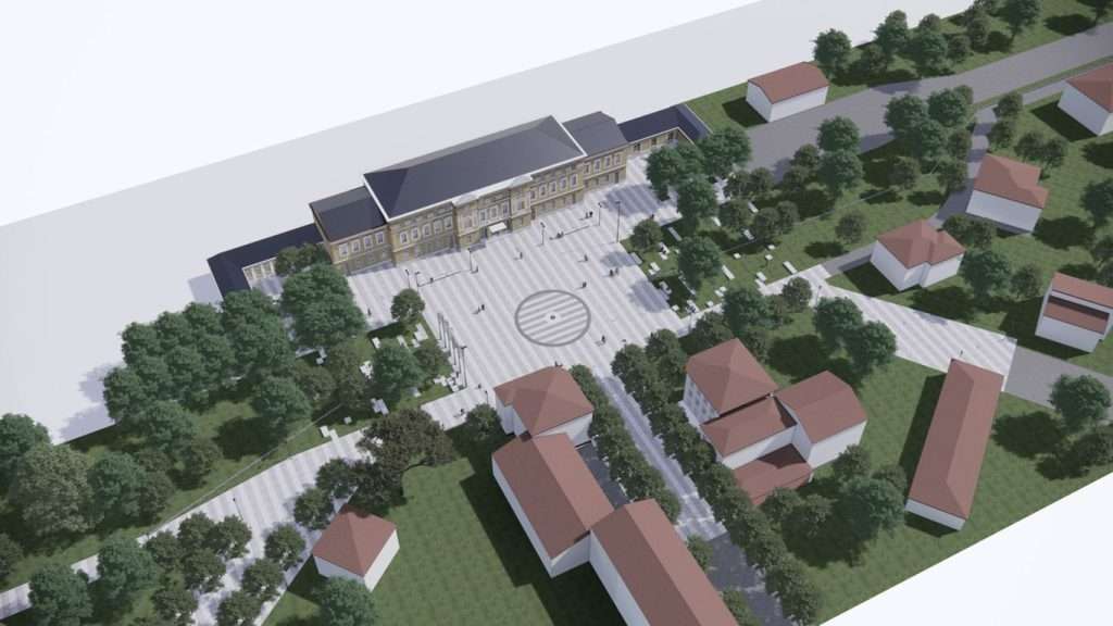 Render della nuova piazza Transalpina