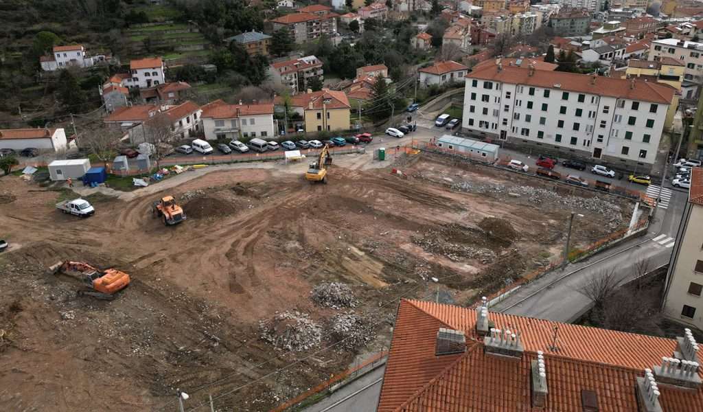L'area in cui sorgeranno i nuovi edifici a Trieste