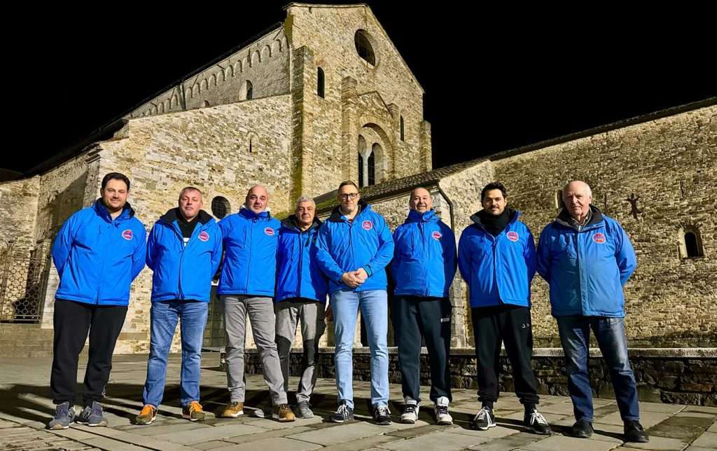 Da sinistra Violin, Macor, Moras, Bocin, Dreassi, Cecchetto, Cidin e Clemente