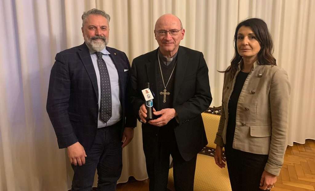 Da sinistra Di Ruscio, monsignor Redaelli e Broccoletti