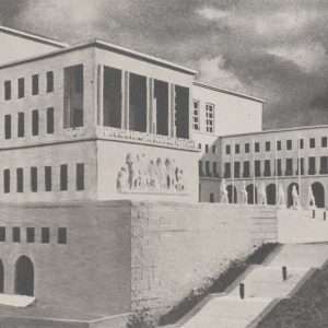 Il plastico dell’edificio principale della nuova Università. Trieste, dalla redenzione all’impero, estratto dalla rivista “Natura”, anno XI, settembre 1938