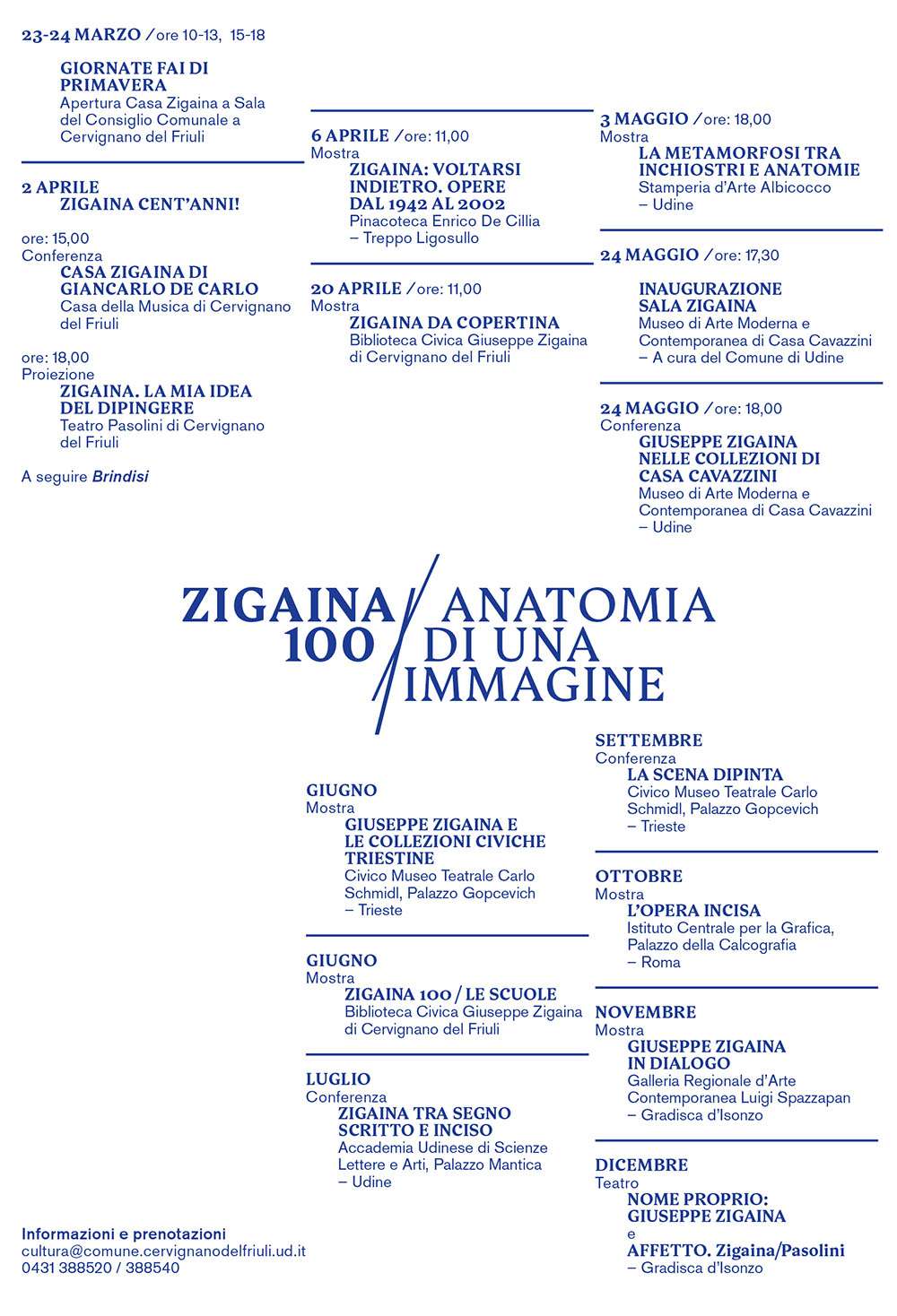 Il programma di Zigaina 100