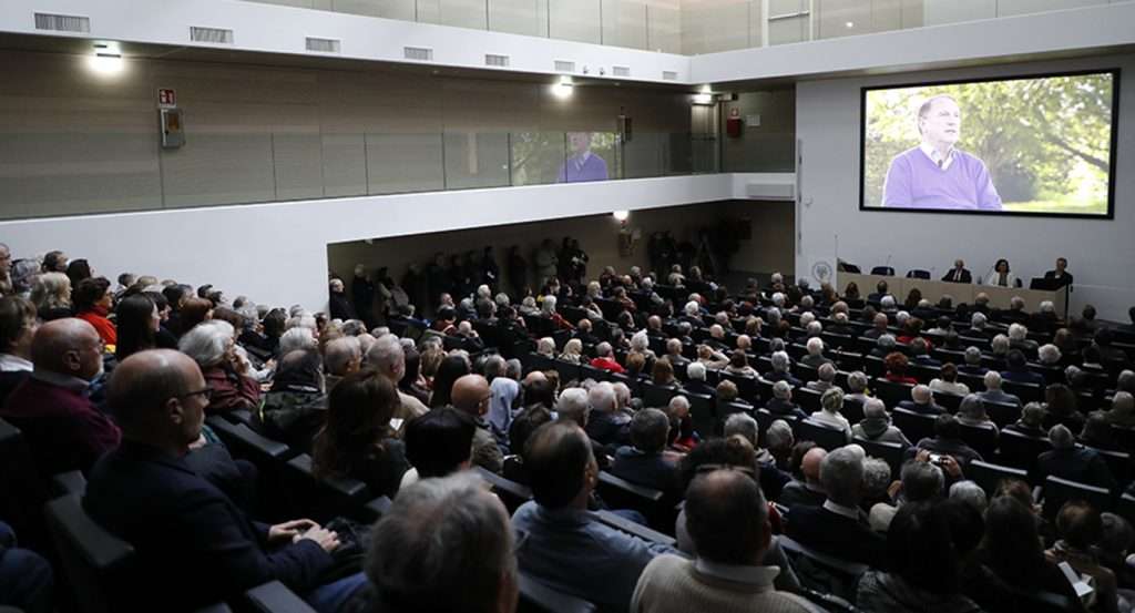 Una fase della proiezione del docufilm su Pierluigi Di Piazza