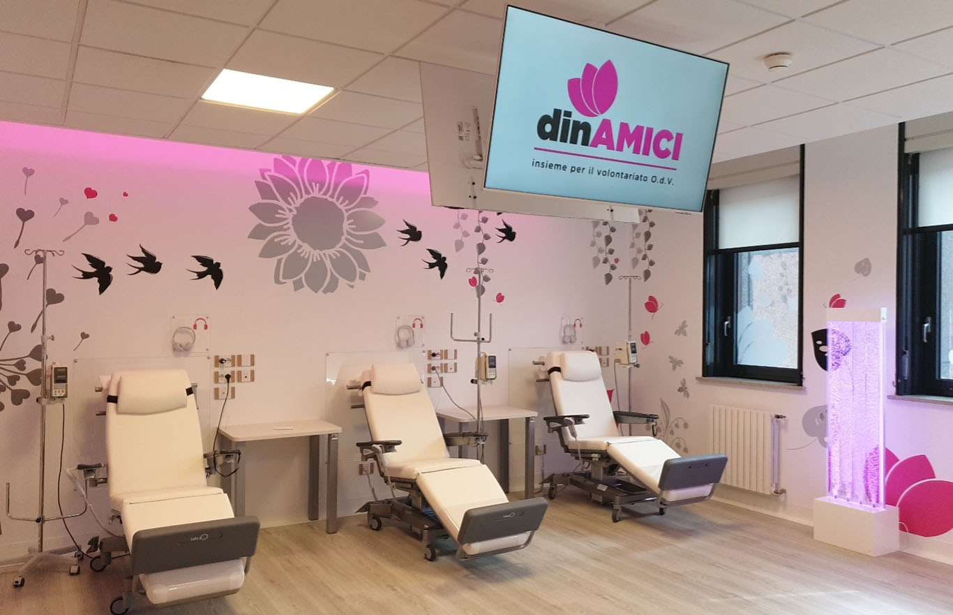 La nuova stanza per i trattamenti chemioterapici all'Ospedale di Monfalcone