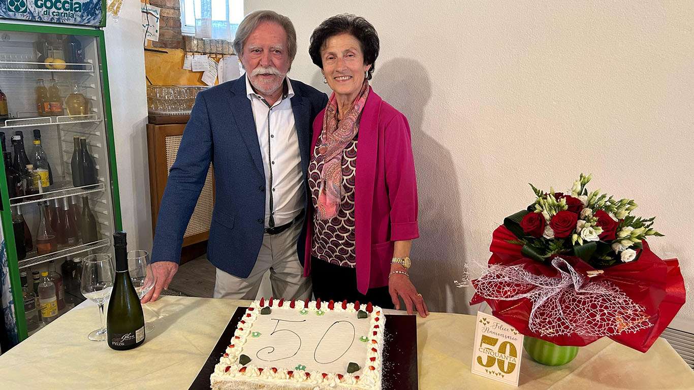 Enzo Mauro e Ilva Zorat festeggiano le nozze d'oro