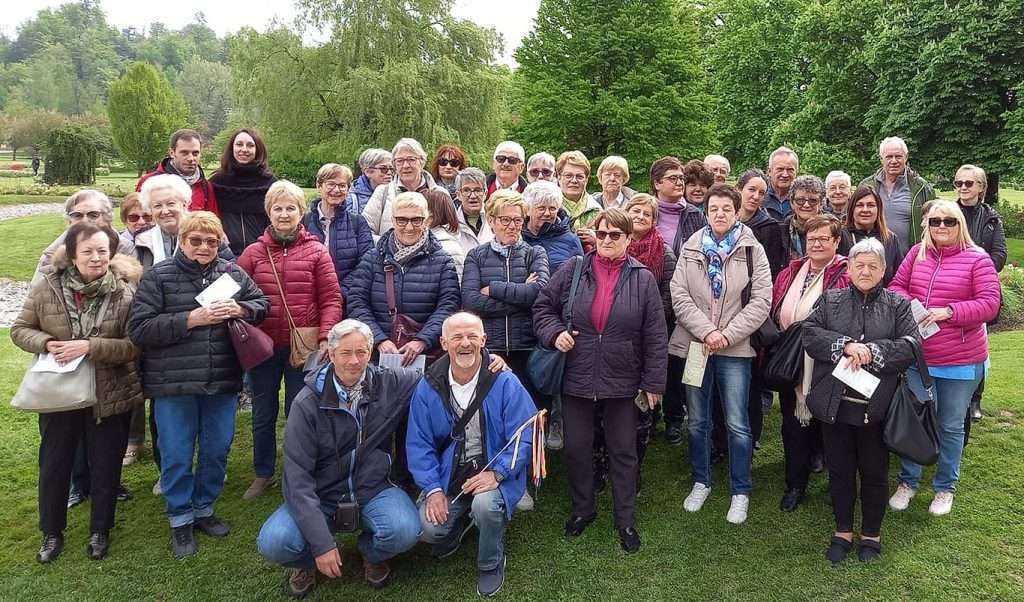 Foto di gruppo nel Giardino Botanico