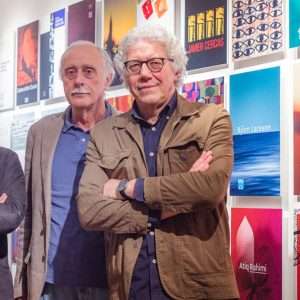 Da sinistra il vicesindaco di Pordenone, Alberto Parigi, con i curatori della mostra Angelo Bertani e Claudio Cattaruzza