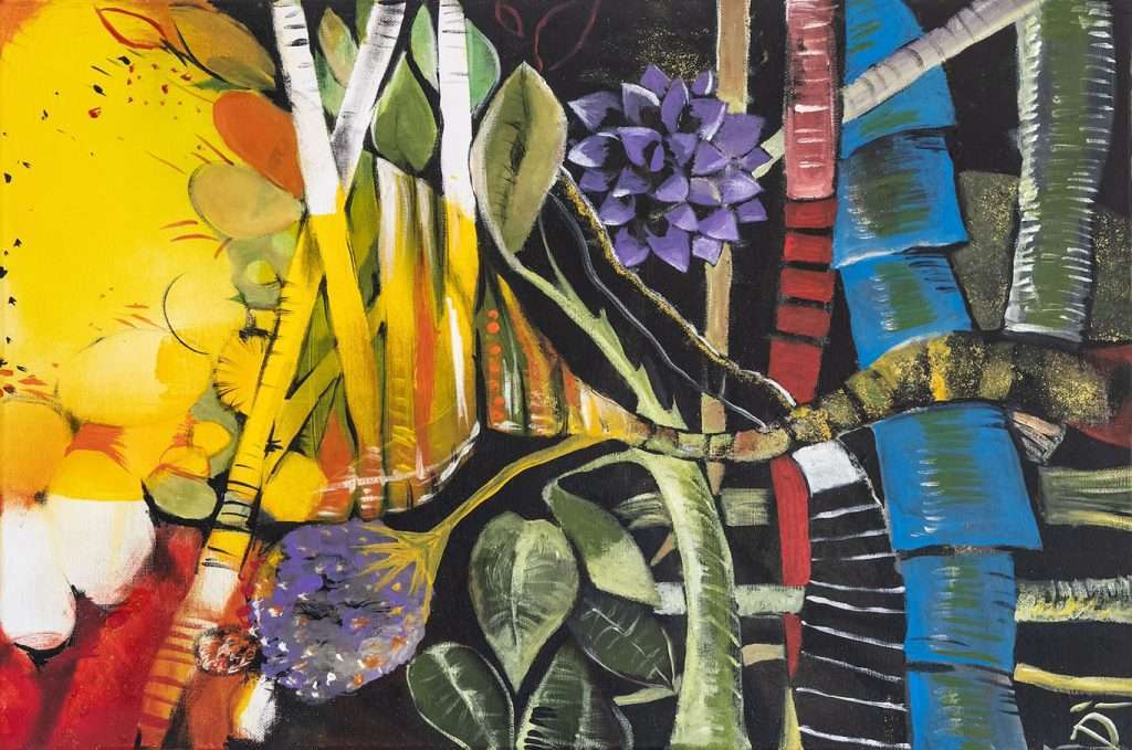 Diana BOSNJAK MONAI Rainbow 2024 acrilico cm 60x30 1