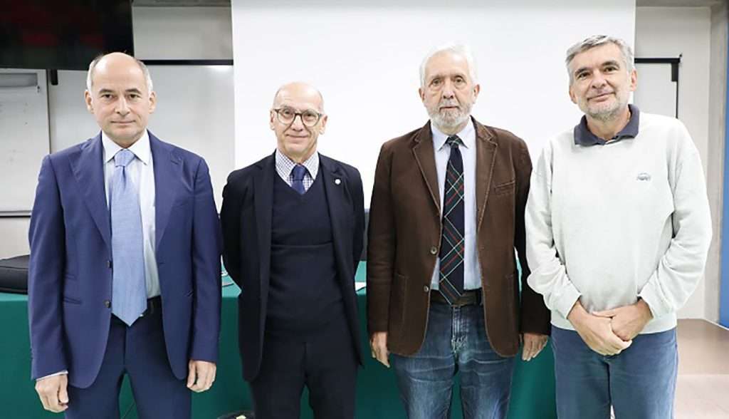 Da sinistra Pietro Corvaja Roberto Pinton Umberto Zannier Alberto Marcone