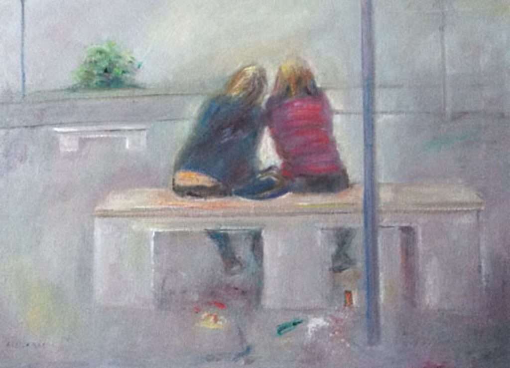 Due amiche 2011 olio su tela cm. 50x70 1