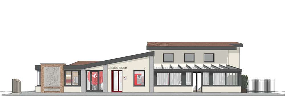 Render infopoint Aquileia Hub ©Visual Display