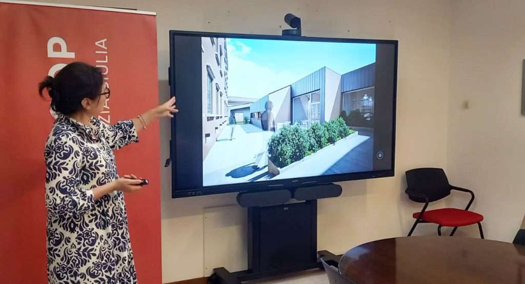 Bruna Gover LegacoopSociali Fvg presenta il render della sala 02