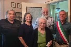 Vilma Carlet 100 anni 01 co i figli genero e sindaco