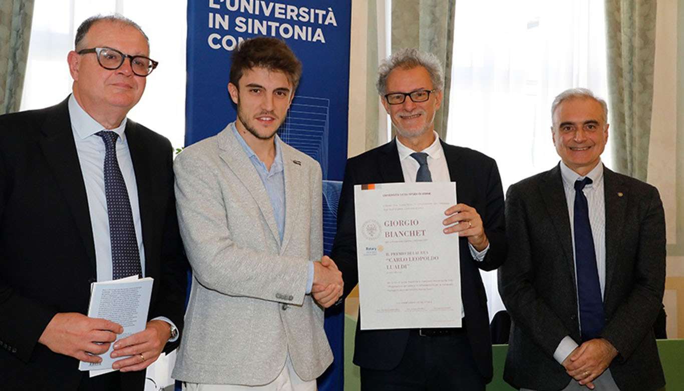 Da sinistra Massimo Sponza Giorgio Bianchet Angelo Montanari Agostino Dovier