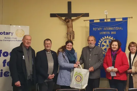 cervignano dasx ValterBaldassiSinuheMarottaFedericaGiustiRobertoDapretto e volontarie Caritas