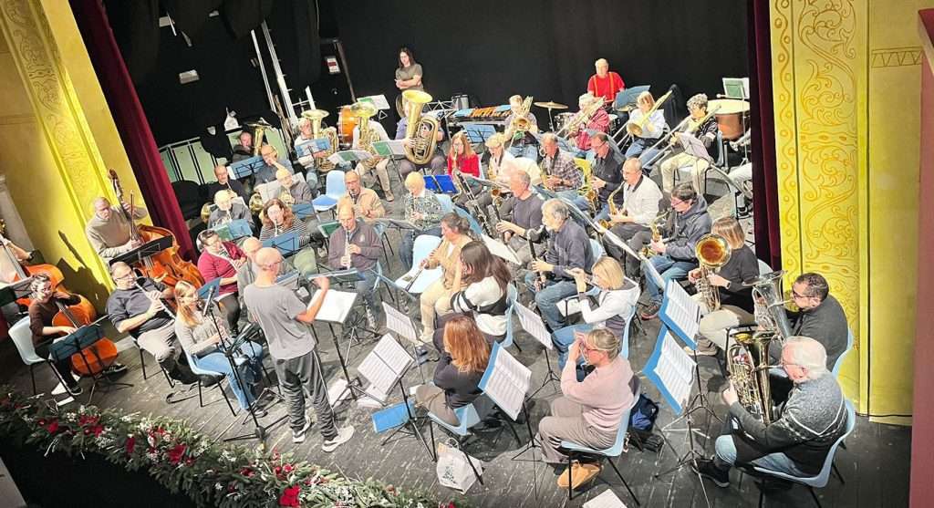 Un momento delle prove orchestrali