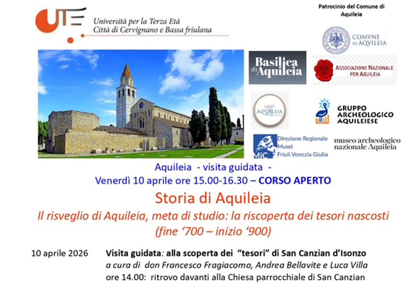 Aquileia 2026 uscita a San Canzian