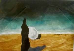 La vita e la morte 2026 tecnica mista con acrilico e tempera cm.35x50