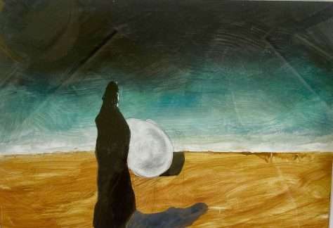 La vita e la morte 2026 tecnica mista con acrilico e tempera cm.35x50