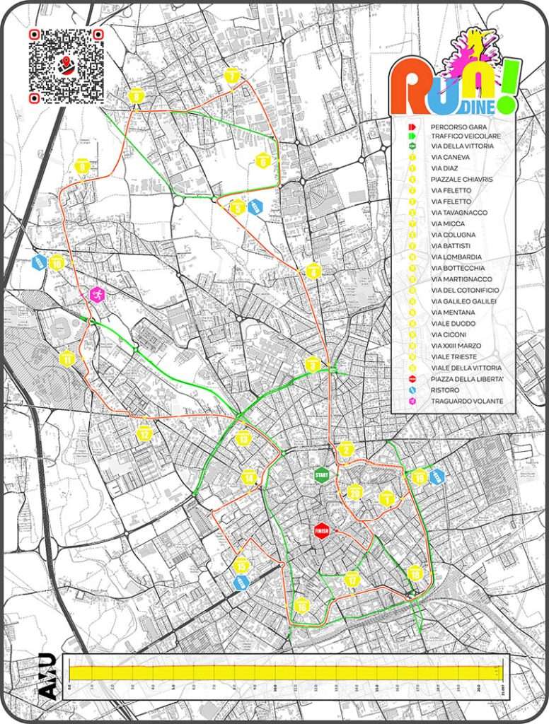 26a Maratonina Udine MAPPA