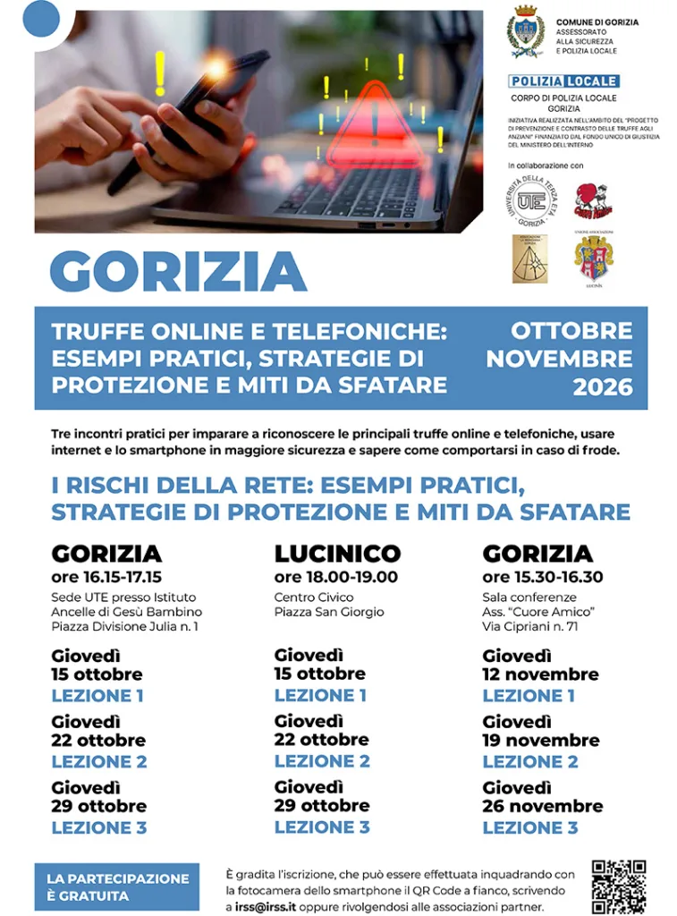 Locandina prevenzione truffe Gorizia 2